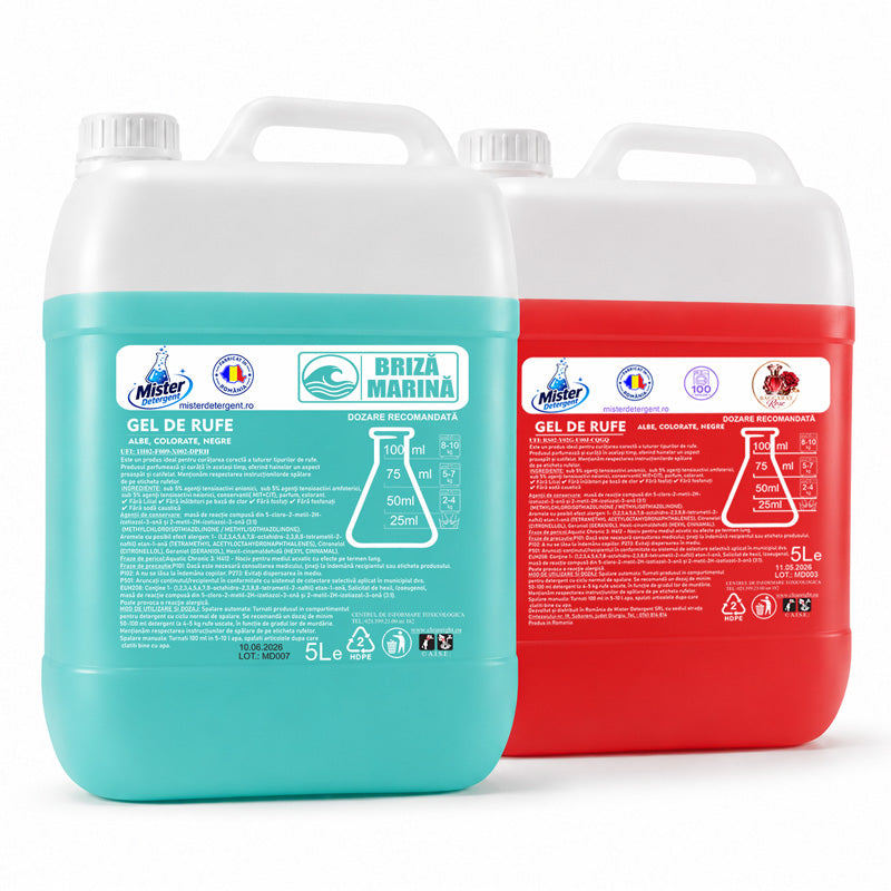 Detergent Lichid Pachet 10L Briza Marina + Baccarat Rose