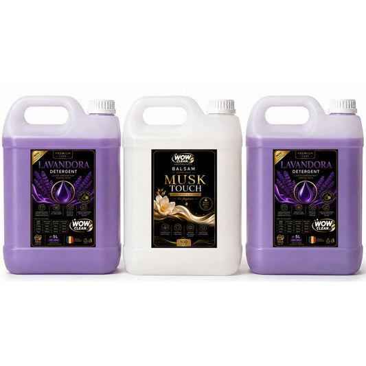 Pachet 2x Detergent Universal Lavandora + 1x Balsam de rufe Musk Touch