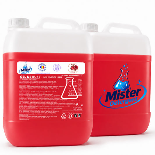 Detergent lichid rufe 10L Baccarat Rose - Pachet 2x5L