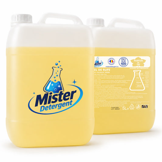 Detergent lichid rufe 10L Parfum de Tei - Pachet 2x5L